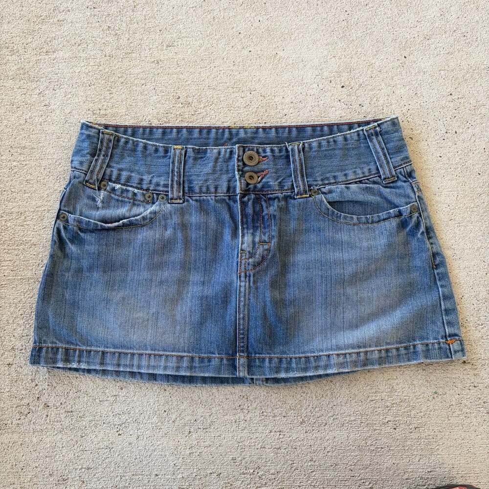 American Eagle Vintage Y2K Denim Mini Skirt Size 10